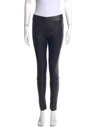 Pre-owned Ann Demeulemeester Leather Skinny Leg Pants In Black
