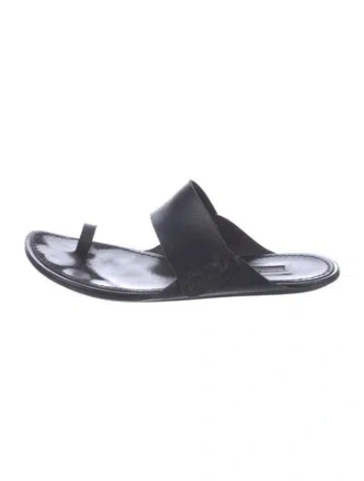 Pre-owned Ann Demeulemeester Leather Slides In Black
