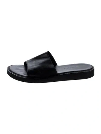 Pre-owned Ann Demeulemeester Leather Slides In Black