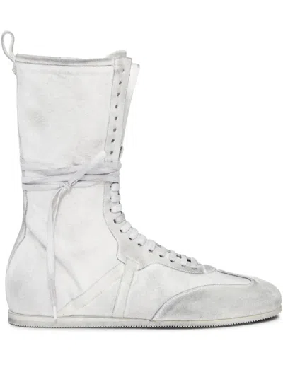 Ann Demeulemeester Leather Sneakers In White