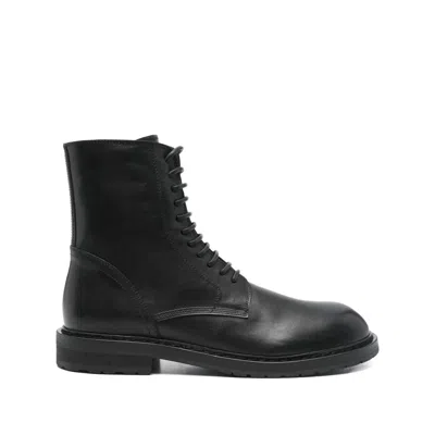 Ann Demeulemeester Leather Sneakers In Black