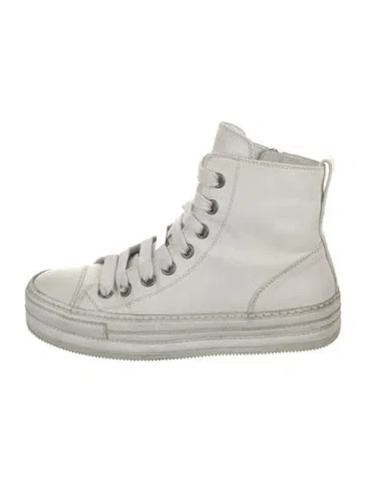 Pre-owned Ann Demeulemeester Leather Sneakers In Neutral