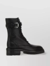 ANN DEMEULEMEESTER LEATHER STRAP ANKLE BOOTS WITH TREADED SOLE