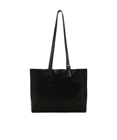 Ann Demeulemeester Leather Tote Bag In Black