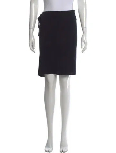 Pre-owned Ann Demeulemeester Leather Trim Embellishment Mini Skirt In Black