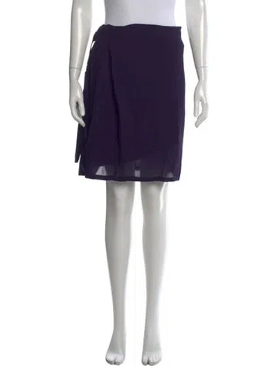 Pre-owned Ann Demeulemeester Leather Trim Embellishment Mini Skirt In Purple