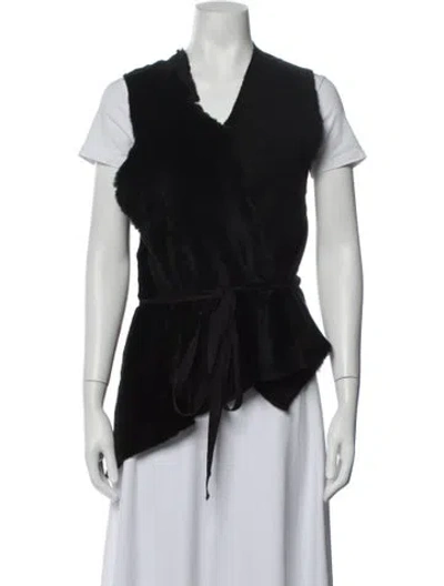 Pre-owned Ann Demeulemeester Leather Vest In Black