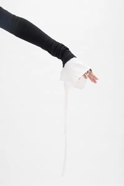 Ann Demeulemeester Leda Cuffs With Foulard In White