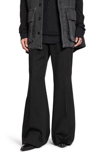 Ann Demeulemeester Leek Relaxed Bootcut Trousers In Black