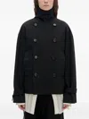 Ann Demeulemeester Leni Double-breasted Trench Jacket In Black