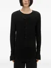 Ann Demeulemeester Leo Double Layer Serafino Top In Black