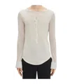 Ann Demeulemeester Leo Layered Serafino Top In Neutral