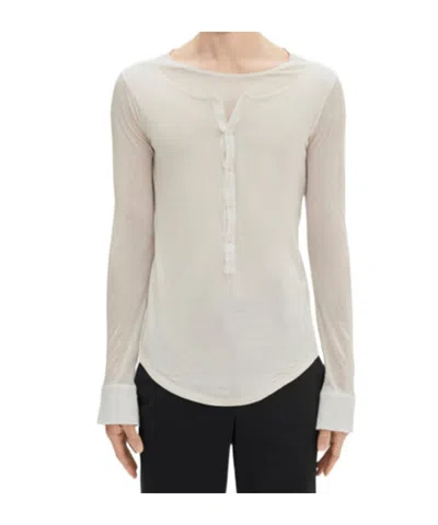 Ann Demeulemeester Leo Layered Serafino Top In Neutral