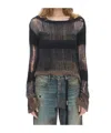 Ann Demeulemeester Leocadie Slim Fit Open Neck Sweater In Black