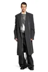 Ann Demeulemeester Leonard Beaver Wool Coat In Black