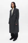 Ann Demeulemeester Viv Notched-lapel Single-breasted Coat In Gray