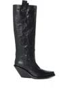 Ann Demeulemeester Lidar Calf-leather Cowboy Boots In Black