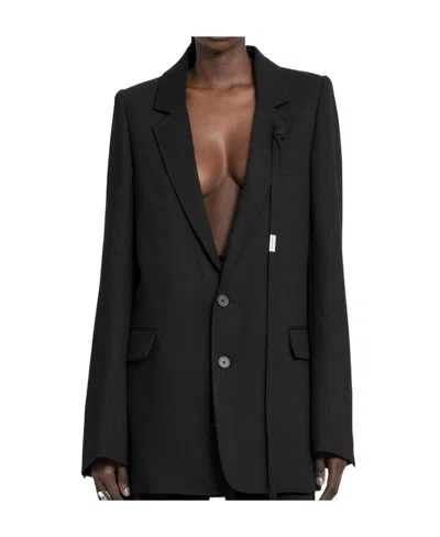 Ann Demeulemeester Liebeth Lapel Suit Jacket In Black