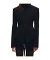 Ann Demeulemeester Lila Fitted Handkerchief Jacket In Black