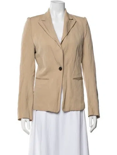 Pre-owned Ann Demeulemeester Linen Blazer In Neutrals