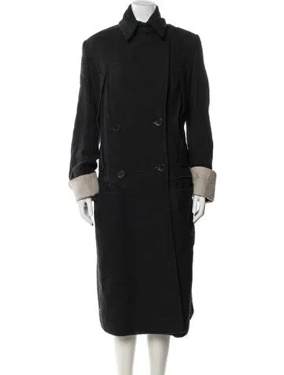Pre-owned Ann Demeulemeester Linen Coat In Black