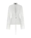 Ann Demeulemeester White Cotton Linsey Blouse In White