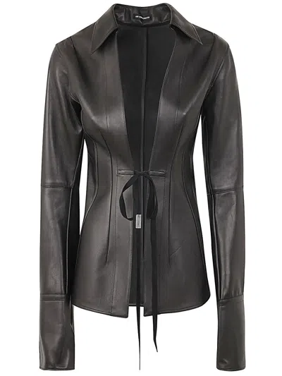 ANN DEMEULEMEESTER ANN DEMEULEMEESTER LINSEY OPEN FRONT FITTED SHIRT