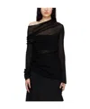 Ann Demeulemeester Logo Blouse In Black