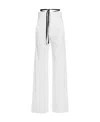 Ann Demeulemeester Logo Casual Wide-legged Pants In White