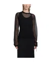 Ann Demeulemeester Logo Long-sleeved T-shirt In Black