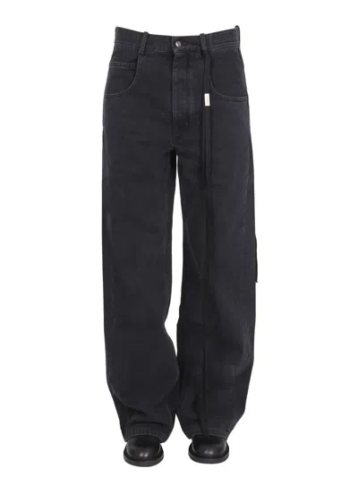 Ann Demeulemeester Claire 5-pockets Comfort Trousers Faded Denim In Rojo