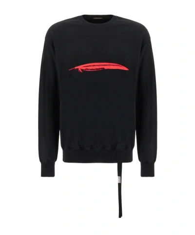 ANN DEMEULEMEESTER ANN DEMEULEMEESTER LOGO PRINTED CREWNECK SWEATSHIRT