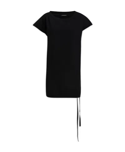 Ann Demeulemeester Long-length Cotton T-shirt In Black