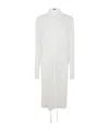Ann Demeulemeester Gabi Long Relax Fit Shirt Draped On Back Light Cotton Voile White In White