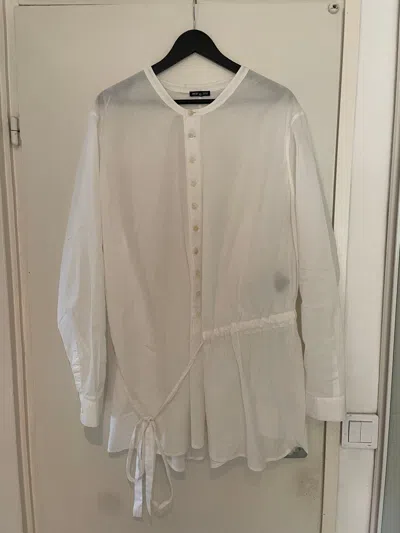 Pre-owned Ann Demeulemeester Long Shirt In White