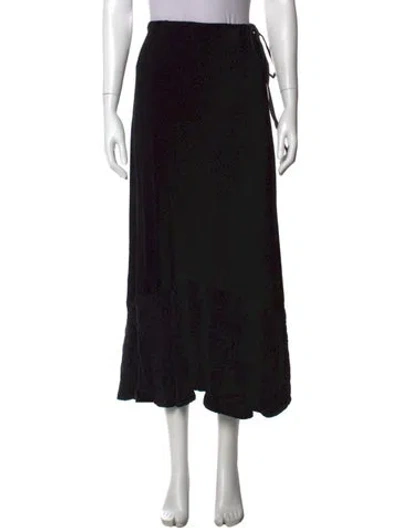 Pre-owned Ann Demeulemeester Long Skirt In Black