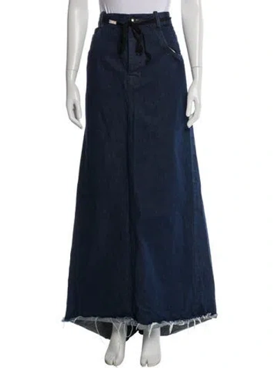 Pre-owned Ann Demeulemeester Long Skirt In Blue