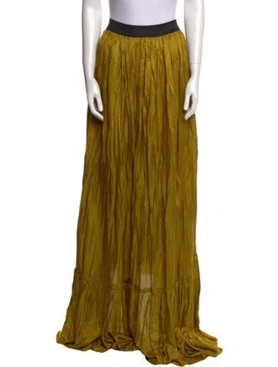 Pre-owned Ann Demeulemeester Long Skirt In Green