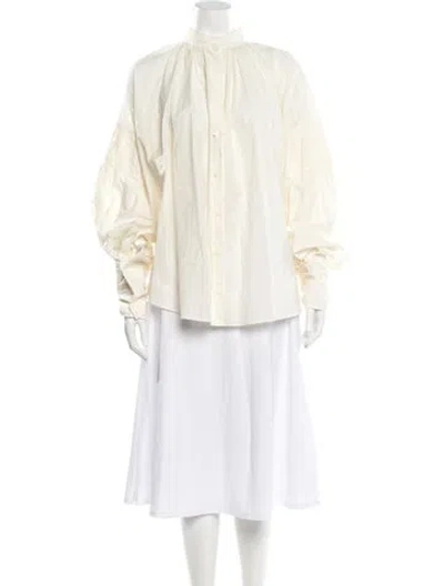 Pre-owned Ann Demeulemeester Long Sleeve Blouse In Neutral