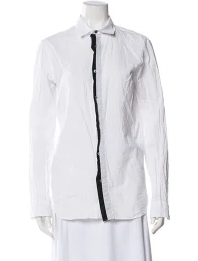 Pre-owned Ann Demeulemeester Long Sleeve Button-up Top In Multi