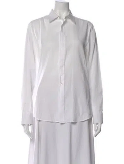 Pre-owned Ann Demeulemeester Long Sleeve Button-up Top In Neutral