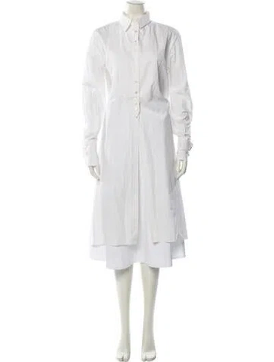 Pre-owned Ann Demeulemeester Long Sleeve Button-up Top In White