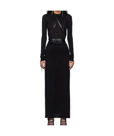 Ann Demeulemeester Long Sleeve Dress In Black