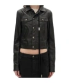 Ann Demeulemeester Long Sleeve Leather Jacket In Black