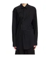 Ann Demeulemeester Long Sleeve Shirt In Black