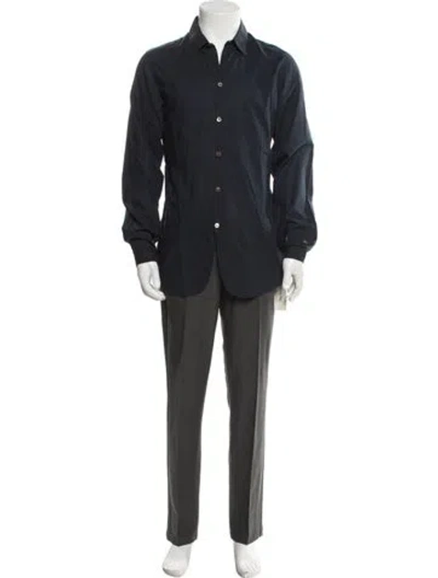 Pre-owned Ann Demeulemeester Long Sleeve Shirt In Blue