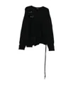 Ann Demeulemeester Natan Destroyed Seed Stitch Turtleneck Sweater In Black