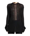 Ann Demeulemeester Maddie Irregular Rib Sweater In Black
