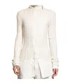 Ann Demeulemeester Long Sleeve Sweater In White