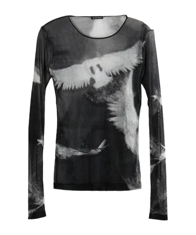 Ann Demeulemeester Long Sleeve T-shirt In Black